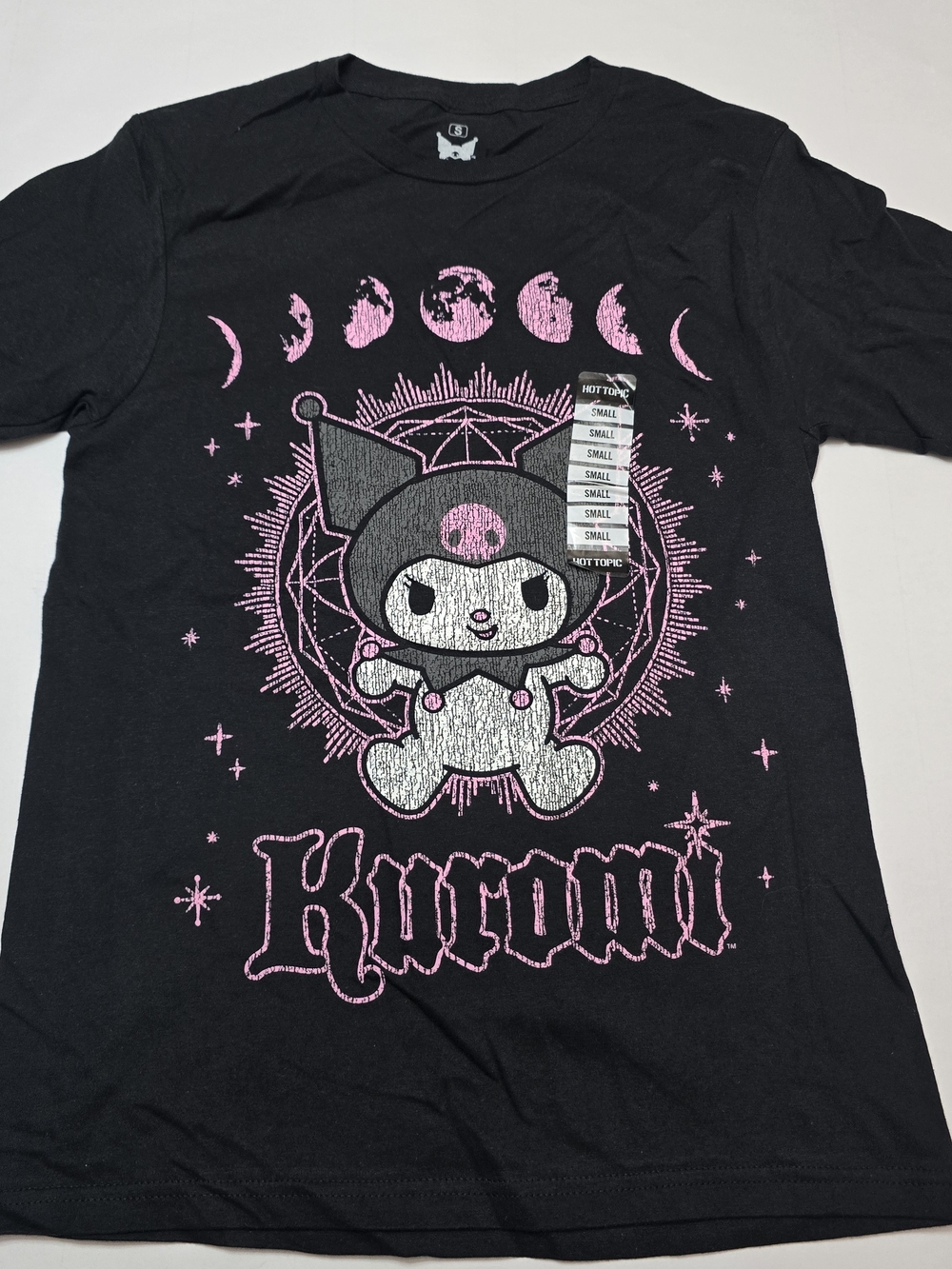 Sanrio Kuromi Black Tee with Pink Graphic